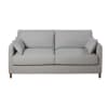 3-Sitzer-Schlafsofa hellgrau, Matratze 14 cm
